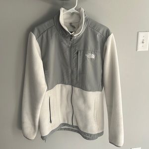 The North Face XL Fleece Denali Jacket White & Grey